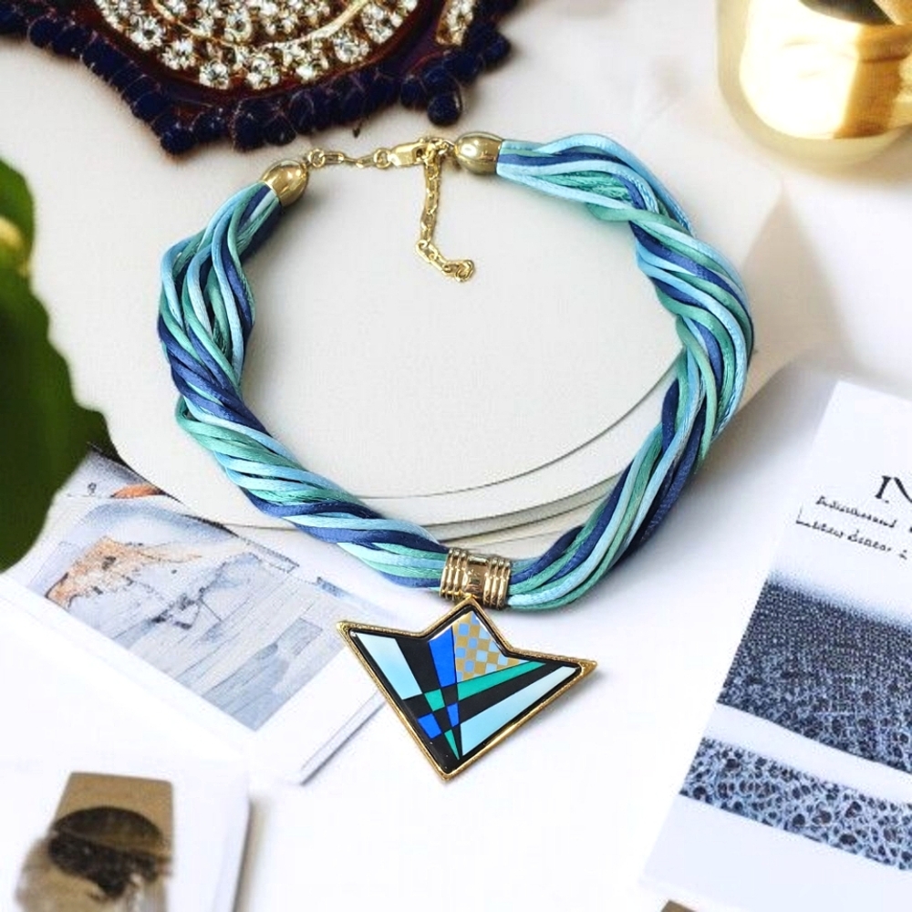 $650 MICHAELA FREY FREY WILLE Geo Necklace Austria